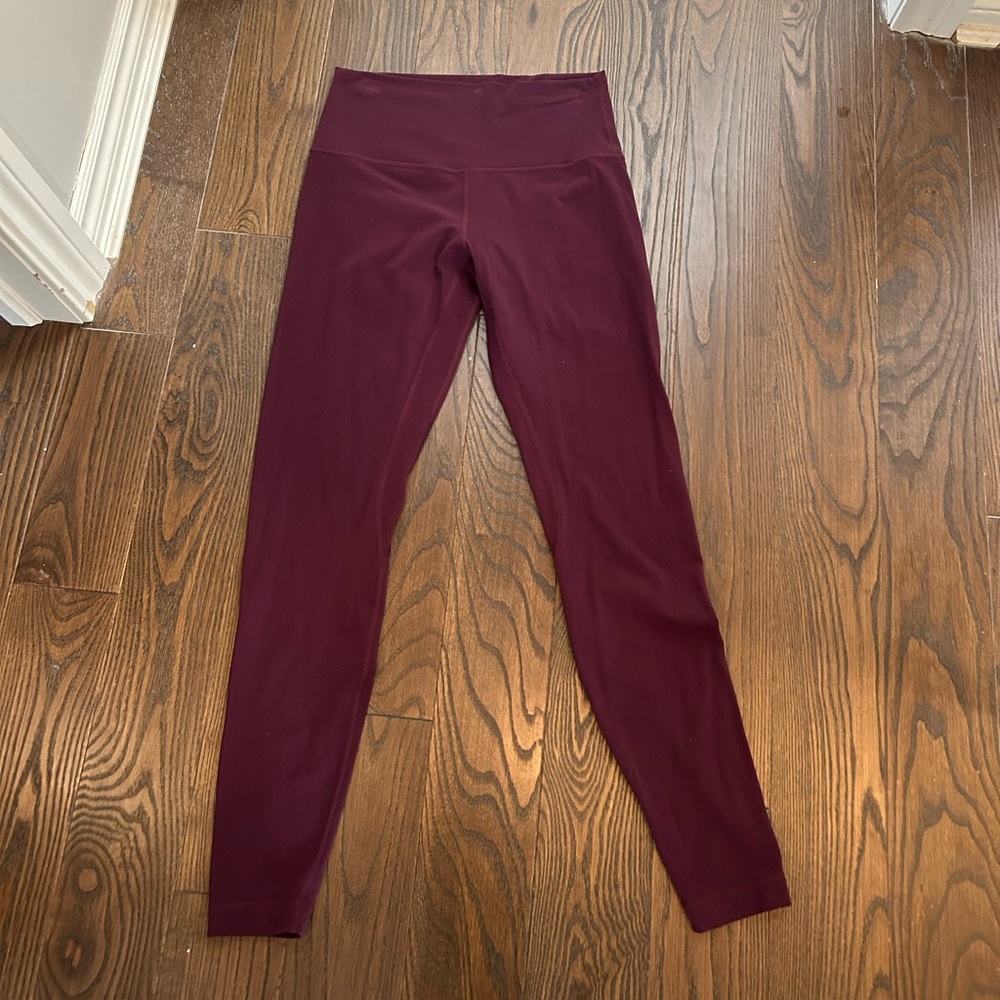 Burgundy High-Waisted Leggings